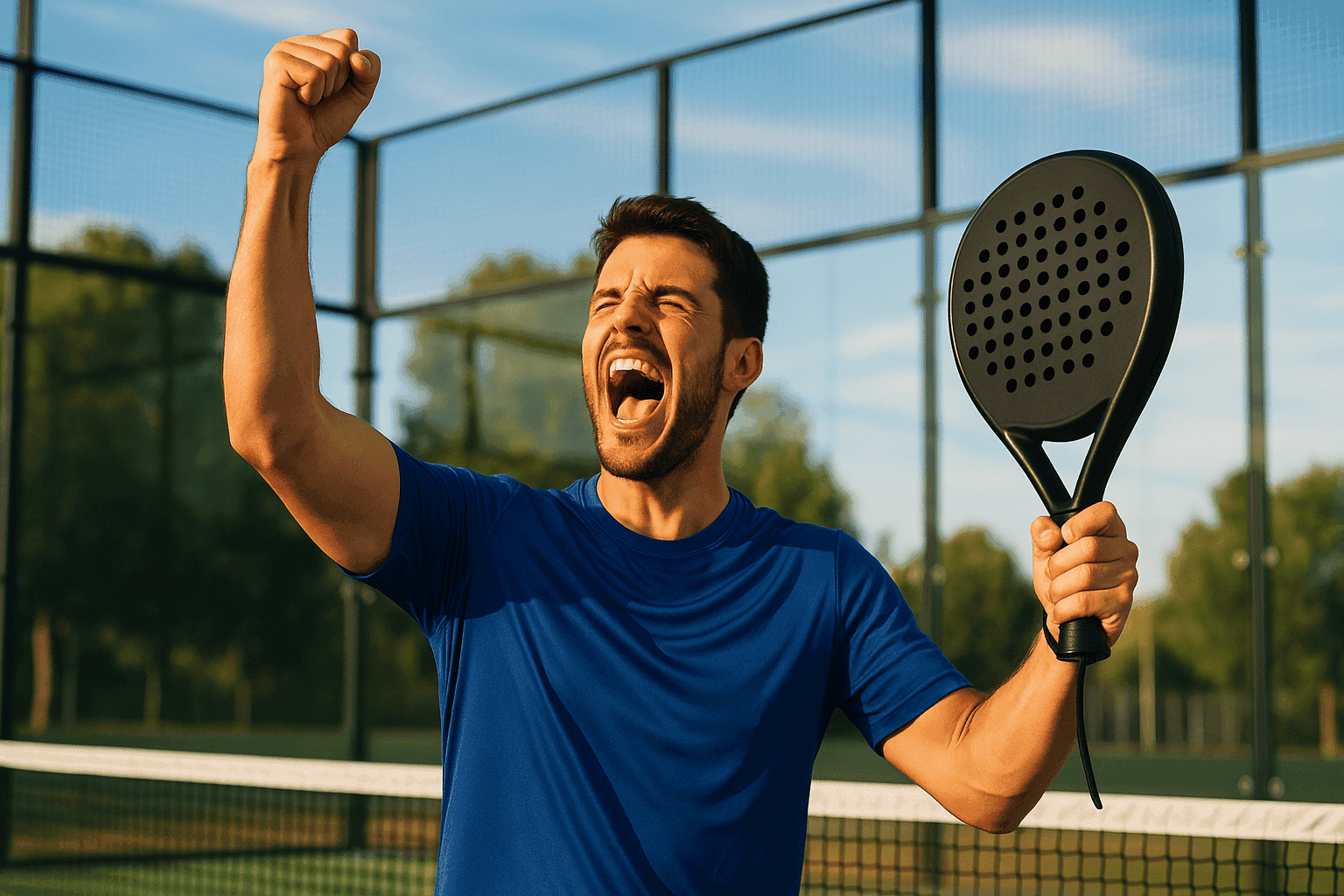 Jugadores de pádel celebrando