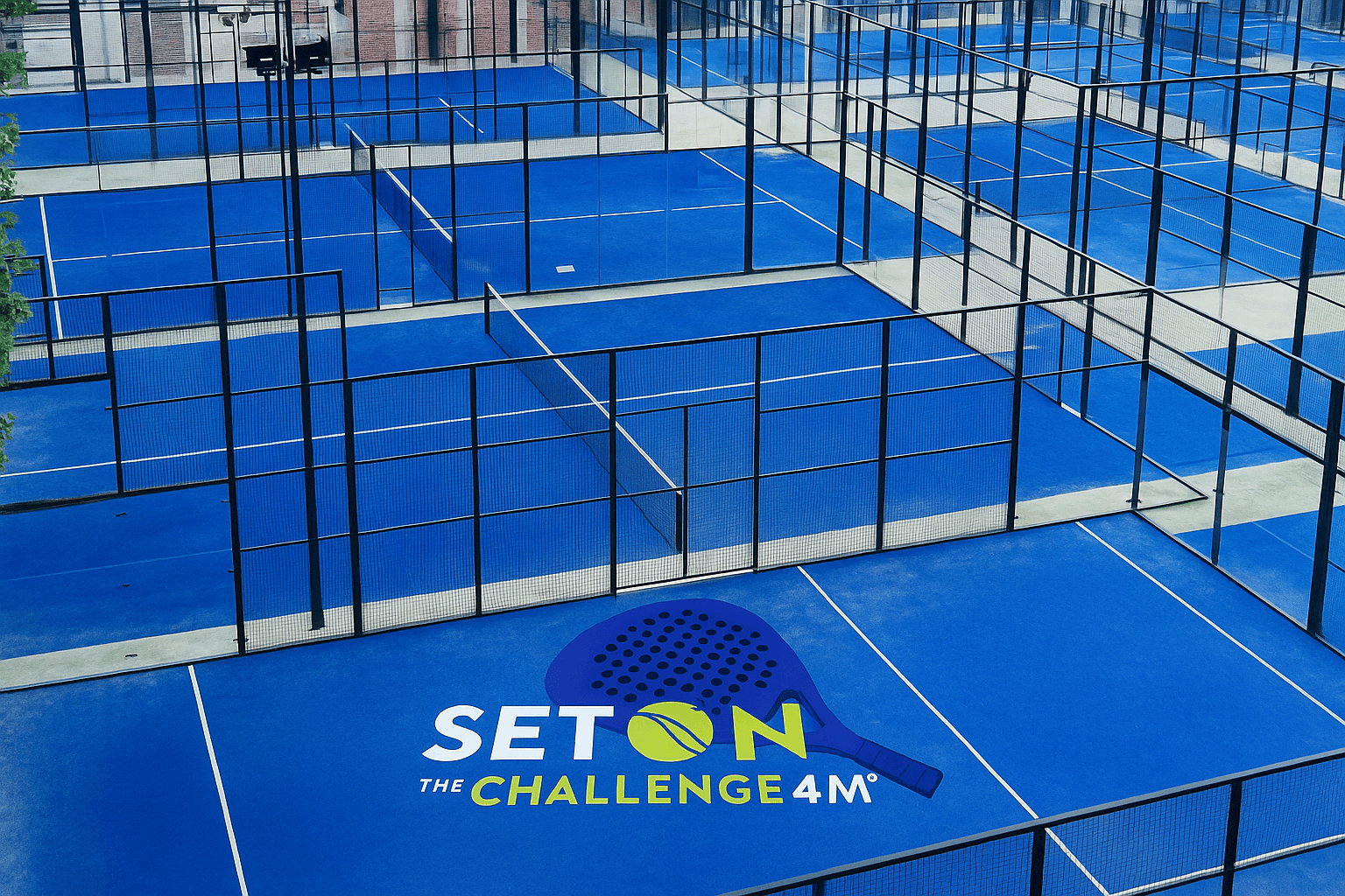 Cancha de pádel vista aérea